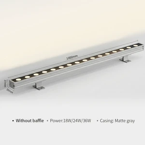 Wall Washer Light 24V Waterproof DMX LED Wall Washer Light Facade RGB Wash Light Outdoor Strip Architectural Lighting