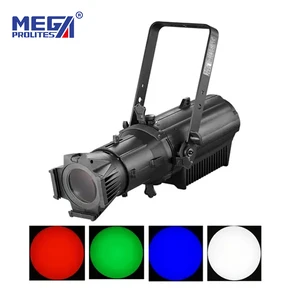 Professional 200W RGBW 4in1 Aluminum DMX LED Profile Ellipsoidal Leko Spotlight IP33 CRI95 50000 Hours Lifespan Stage Lighting
