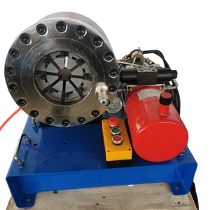 Mobile Automatic 2inch Vehicle-Mounted 6-51mm Hydraulic Hose Crimping Tool 12/24V 31.5MPA 75mm Max Die Open