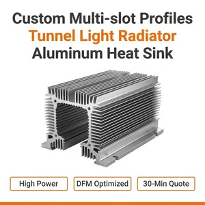 Custom Multi-slot Sandblasting High Power Tunnel Light Radiator Aluminum Heat Sink