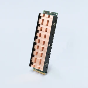 M.2 2280 SSD High Quality Red Copper Heat Sink 70x22x3mm 4mm Solid State Drive Cooling Radiator Thermal Dissipation