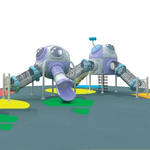 Futuristic Customized Plastic Space Capsule Playground Vibrant Multi-Functional Net Tunnel Climbing Structure Educational School