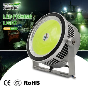 Factory AC180-330V 1200W LED Fish Attracting Light Aluminum Body Cooling Fan IP65 Waterproof Overwater Sea Fishing Aquaculture