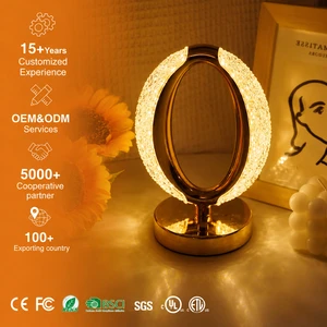 Rechargeable Decorative Desk Lamp Luxury Portable Touch Three Color Dimming Fashion Dining Table Decorative Lamp