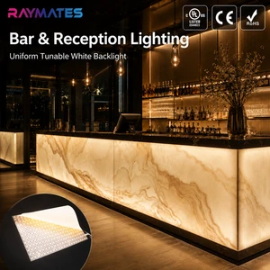 24V Dimmable CCT Ultra Slim Paper Thin Uniform Light Matrix LED Sheet Curved Surface for Marble Countertop LED Panel Sheet Light