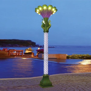 High Quality Modern Peacock Decorative Street Lamp IP65 Bollard Pole Outdoor Waterproof Led Garden Light