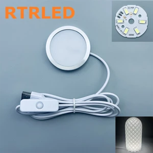 USB 5V LED Puck Light, Warm White, CE Certified, 3D Printed Cabinet Light Bambu Lab Led Lamp Kit 001 Surface Mount LED Downlight