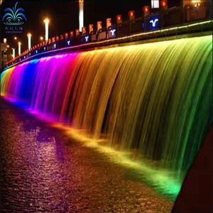 Popular Intelligent-controlled Bridge Waterfall Light with RGB LED Adjust the Color and Water Flow Through the Remote Control
