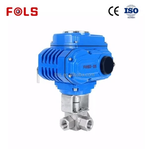 High Pressure Motorized 3 Way Ball Valve Ss304 Ss316 Dn08 Dn10 Dn15 Dn20 Dn25 Dn 32 Dn40 Dn 50 PTEF PPL