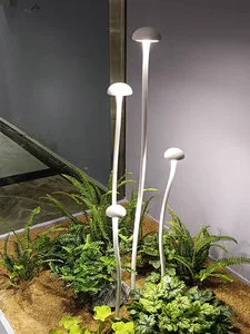Small Mushroom Lawn Lamp IP65 Waterproof LED Aluminum Outdoor Garden Villa Atmosphere Light