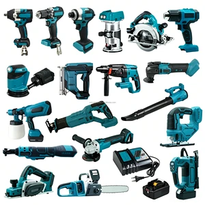 18V Tools Set Heavy Duty Power Tool Combo Kit with Battery Charger for Industrial Use