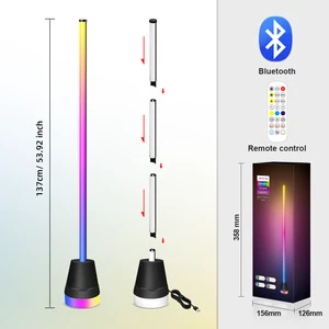 Led Corner Floor Lamp Atmosphere Lights for Gaming Room Music Sync Function for Party Standing Lamp/Indoor Lights