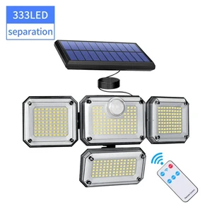 333LED Solar Lamp Outdoor Motion Sensor Human Induction Adjustable Head IP65 Waterproof Multipurpose Solar Power Wall Lights