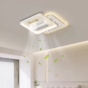 Modern Leafless Ceiling Fan Lamp Application Control Remote 6 Speed Dimmable LED High Brightness Strong LED Ceiling Fan