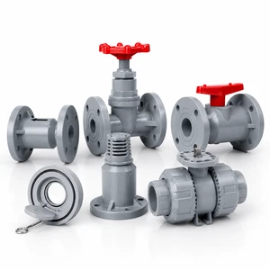 Custom CPVC Flanged Valve Manufacturer Ball Valve Gate Valve Foot Valve Check Valve For Pipeline System