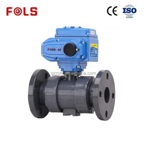 New Model Electric UPVC Ball Valve Flanged Type On-Off/Modulating Actuator PN16 Control Valve for Water OEM Hot Sale