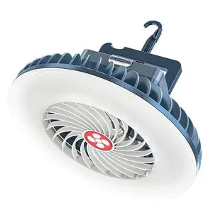 Multifunctional 3-in-1 LED Camping Lamp with Electric Fan & USB Charging Summer Lantern ABS Body Hanging Tent Lighting