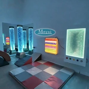 Calming Multi Sensory Experience Led Infinity Mirror Tunnel Lighting Panel 3D Visual Color Changing Sensory Treatment Equipment