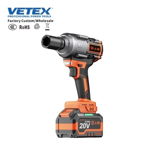 New Arrival Portable 20V DIY Impact Wrench with Brushless Motor & Lithium-ion Battery 2 Batteries & 1 Charger for Car Repair