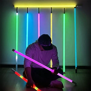 Wholesale T8 Led Tube Light Colorful Changing Remote Control RGB Light Tube with Tripod Stand