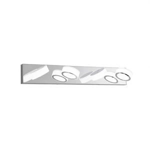 Modern 4-Light LED Vanity Light Chrome Wall Mount Bathroom Mirror Warm White 3500K IP44 Dimmable