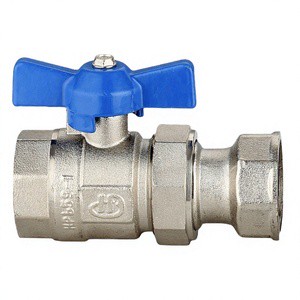Durable Quality Full Bore Male-Female Threaded Union Brass Ball Valve With Butterfly Handel For Mainfold