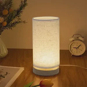Modern USB-powered Linen Table Lamp Adjust the Soft Warm Light, Perfect for Decorating Living Rooms