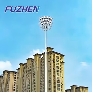 Hot Dipped Galvanized 25m 30m 35m Steel Metal High Mast Lighting Light Pole Competitive Price
