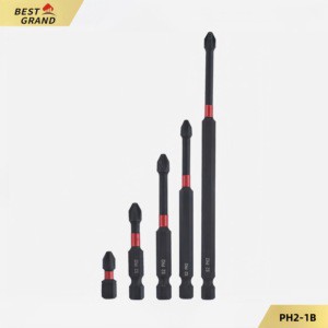 Customizable Single S2 Phillips Bit 6.35mm Magnetic Black Phosphate Industrial Grade 25mm Screwdriver Set Chrome Finish Source