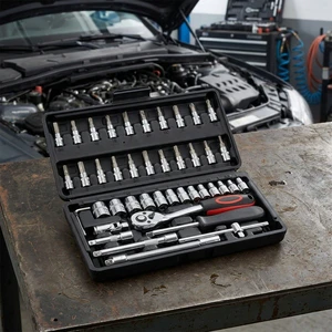 46 Pcs Socket Wrench Set Heavy Duty Multi Function Combination Hand Tools Auto Car Repair Ratchet Wrench Kit