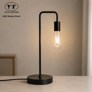 Modern Minimalist Iron Table Lamp E27 Bulb Warm Atmosphere Bedside Light For Bedroom Living Room Nightstand Decor