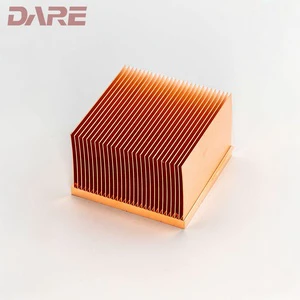 Copper Heat Sink vapor Chamber Cooling Module Custom Pure Copper Skiving Fin Heatsink for Semiconductor Chips Air Cooling
