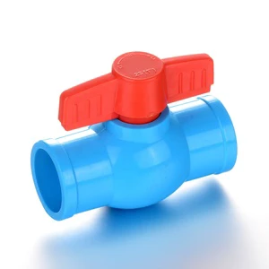 Plastic Ball Valve Blue Socket China Supplier 1.5 Inch Thai Standard Plastic Pvc Ball Valve