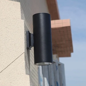 Black Round Shape Led Outdoor Wall Lantern Light 6W 10W up and Down Exterior Lighting Sconces Outside Lights for Patio