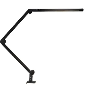 LED Desk Lamp with Clip Swing Arm Dimmable Modern Table Lighting Fixtures for Home Office Study Work