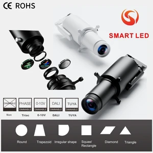 Logo GOBO Zoomable Shapeable 10W 15W 20W 30W LED Track Projector Light Museum Art Gallery Painting Exhibition Spot CRI95 CE ROHS
