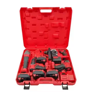 Combination Industrial Cordless Power Tools 4-piece Set with OEM Customization Hard Case Package MOQ 1