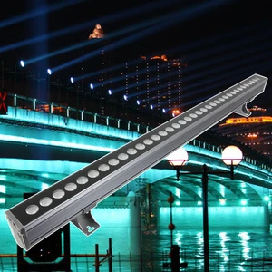 Outdoor 18W/24W RGBW LED Grazer Light Warm White DMX512 Linear IP66 Wall Washers for Building Decoration DC 24V