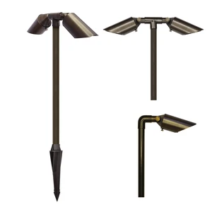 Outdoor Led Garden Lawn Light Path Decoration Landscape Lighting Waterproof Ip65 12w 24V Brass Led Pole Garden Light