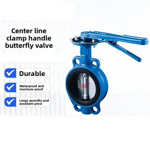 Center-line Clamp Handle Manual butterfly Valve Ductile Iron Pneumatic Soft-seal Flange butterfly Valve