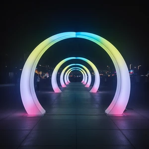 LED Arch Light Rainbow Bridge Design Dimmable Waterproof Used for Outdoor Party Decorations