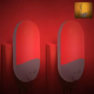 Small Nightlight Red Night Light Wall Plug In 670nm LED Automatic Sensor Control Night Lamp For Sleep