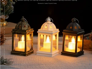 Vintage Plastic Candle Holder, Small Lantern & Oil Lamp. Festive Decor, Craft Ornament & Night Light.