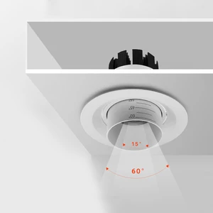 Zoom Modern E27 Aluminum LED Spotlights Lightweight Adjustable Focus 3W/5W/7W/10W Adjustable Height Anti-Glare Home Office High