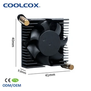 CoolCox VC-AL4009 12V GPU Cooler Aluminum Heatsink 3Pin Power Interface 40x40x10mm Radiator Fan Ball Bearing VGA Graphics Card