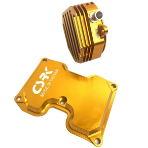 CSRK CYGNUS Model Stainless Steel Orange Motorcycle Engine Valve Cover Heat Sink Cover Made in Taiwan