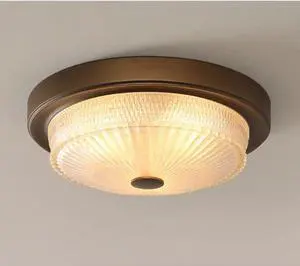 High Quality Circular LED Ceiling Lights with Iron Glass Construction High Brightness for Bedroom Surface Installation Lighting