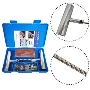 Hot Sale Car Tire Tool Kit Tire Repair Tool Box Tire Repair Awl Solid Repair Steel Needle Set