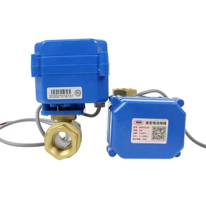 Mini 3/4 Inch Two-Way Brass Motorized Ball Valve with 24v 220v Actuator Low Price Water Pipe Equipment OEM Supported