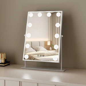 Metal Portable Smart Adjust Brightness Custom Logo Wholesale Makeup Table Bulbs Bulb Vanity Make Up Mirror Led Light
